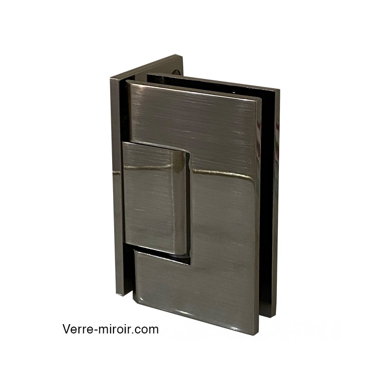 Charnière grise anthracite porte de douche Verre-Mur 90°