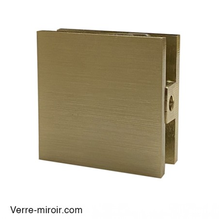 Pince verre bronze brossé paroi fixe de douche