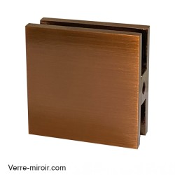 Pince verre antique bronze brossé paroi fixe de douche