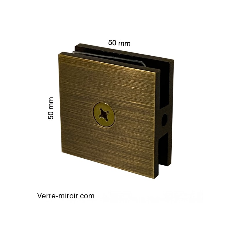 Pince paroi de douche antique laiton brossé
