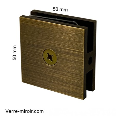 Pince paroi de douche antique laiton brossé
