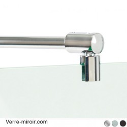 Barre raidisseur de douche verre/mur 90° et 45°