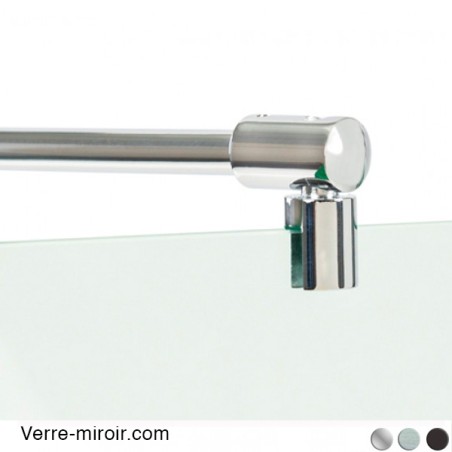 Barre raidisseur de douche verre/mur 90° et 45°