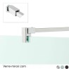 Barre raidisseur carrée de douche verre/mur 90° et 45°