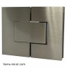 Charnière Verre-Verre 180° inox brossé porte de douche 