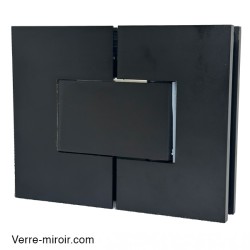 Charnière Verre-Verre 180° noir mat porte de douche 