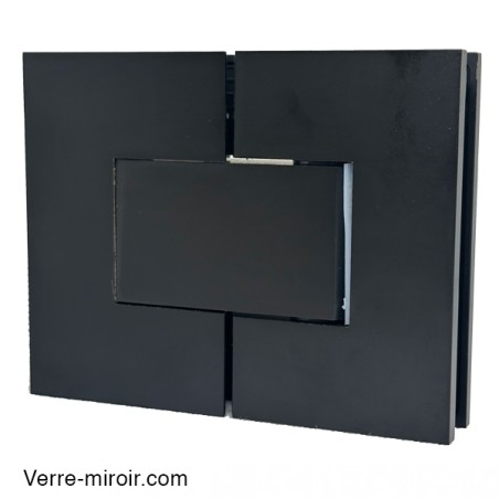 Charnière Verre-Verre 180° noir mat porte de douche 