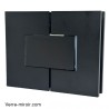 Charnière Verre-Verre 180° noir mat porte de douche 