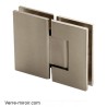 Charnière Verre-Verre 180° nickel brossé porte de douche 