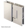 Charnière Verre-Verre 180° nickel poli porte de douche 