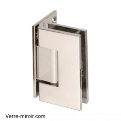 Charnière nickel poli pour porte de douche Verre-Mur 90°