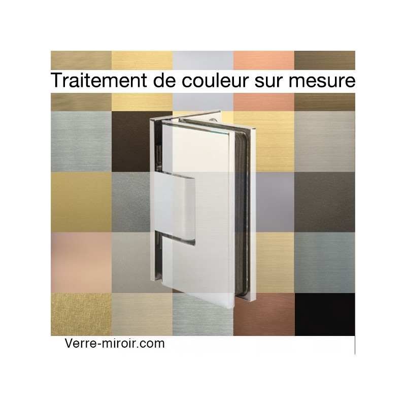 Charnière porte de douche Verre-Mur 90 couleur sur mesure