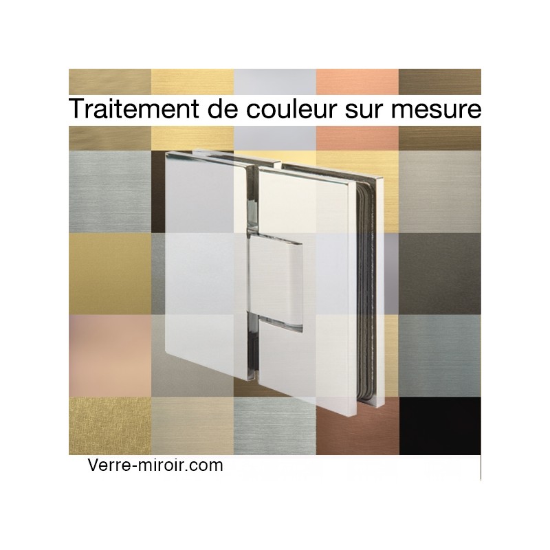 Charnière Verre-Verre 180° couleur sur mesure porte de douche 