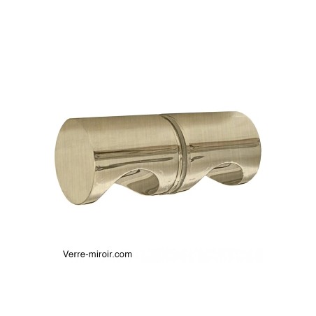 Poignée nickel brossé ronde porte de douche en verre