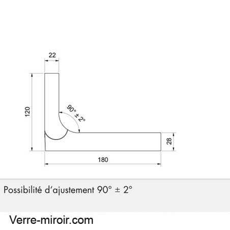 Schéma cornière raidisseur 180 gauche