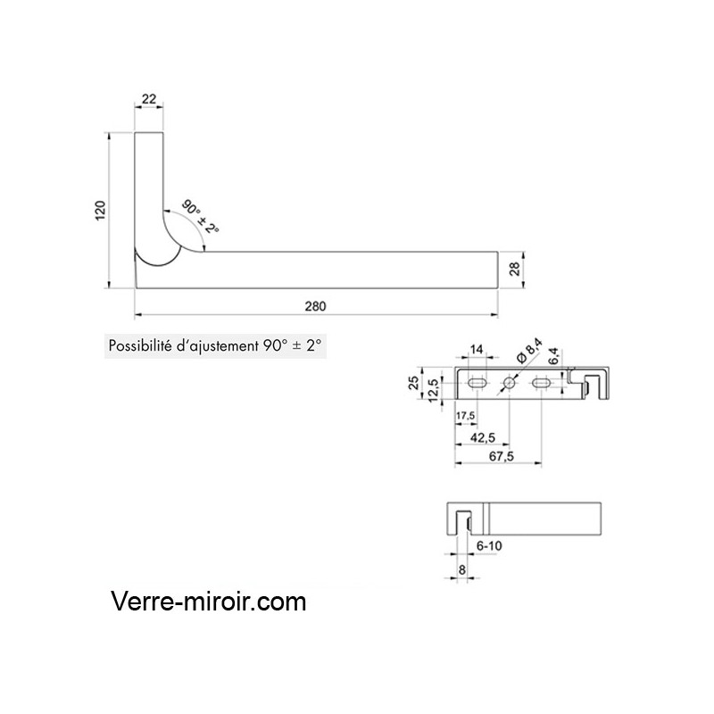 Schéma technique cornière raidisseur