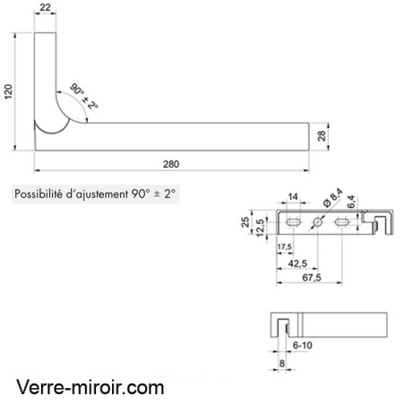 Schéma technique cornière raidisseur