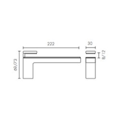 Support étagère en verre design 222 2