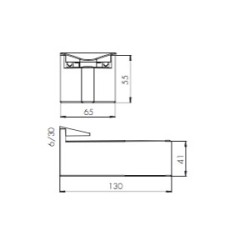 Support étagère en verre design 740 2
