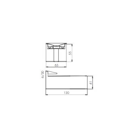 Support étagère en verre design 740