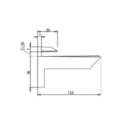 Support étagère en verre design KA111 2
