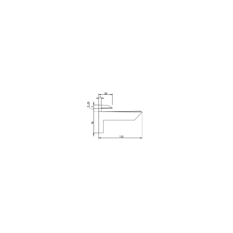 Support étagère en verre design KA111