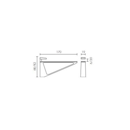 Support étagère en verre design 1432