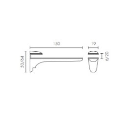 Support étagère en verre design 1222 2