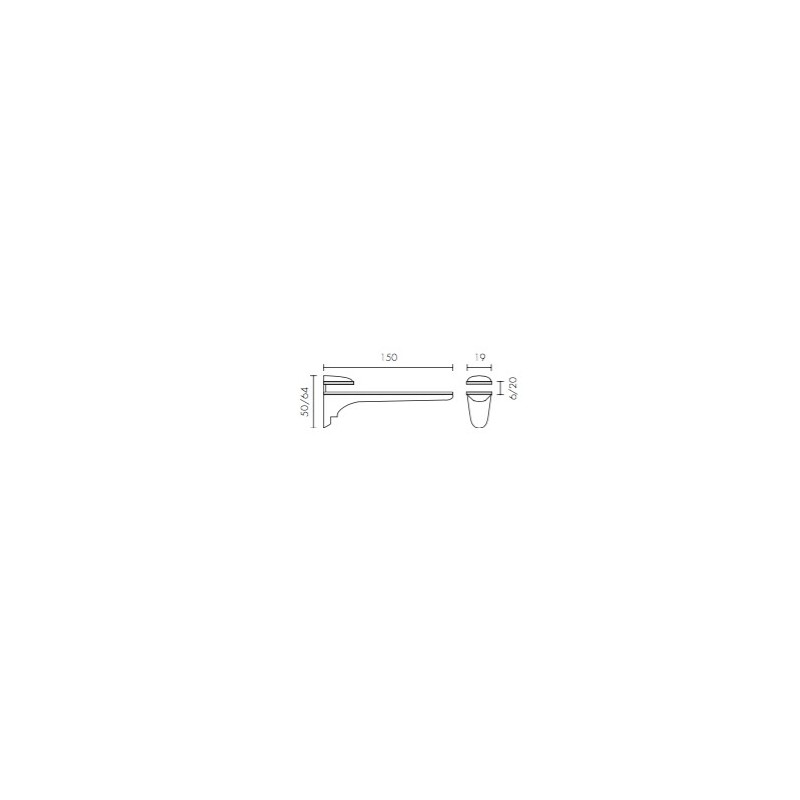 Support étagère en verre design 1222