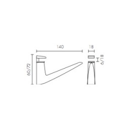 Support étagère en verre design 1433 2