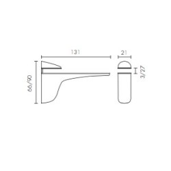 Support étagère en verre design 131 2