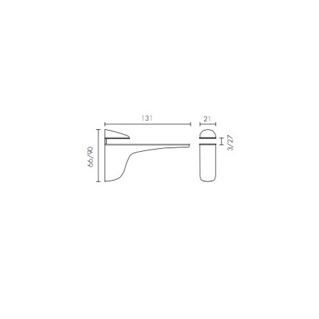 Support étagère en verre design 131