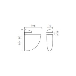 Support étagère en verre design 9100 2
