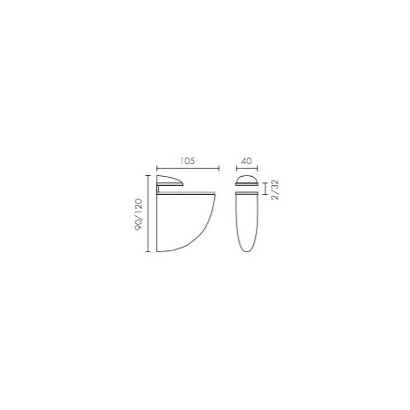 Support étagère en verre design 9100