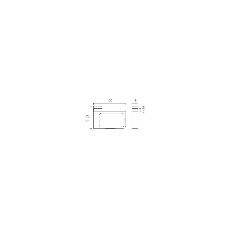 Support étagère en verre design 532