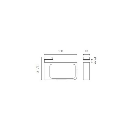 Support étagère en verre design 532