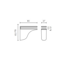 Support étagère en verre design 1550 2