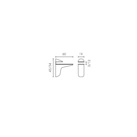 Support étagère en verre design 60