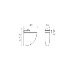 Support étagère en verre design 9035 2
