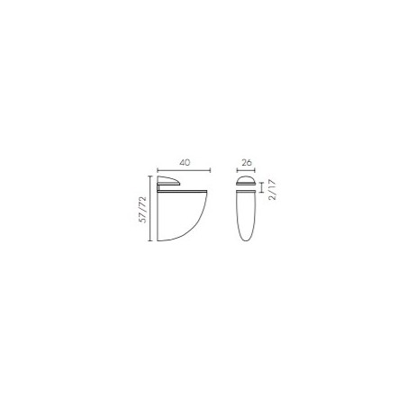 Support étagère en verre design 9035