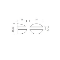 Support étagère en verre design 1425 2