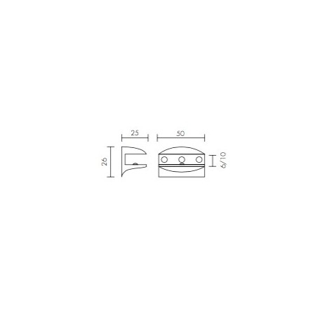 Support étagère en verre design 9050