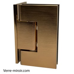 Charnière cuivre brossé porte de douche en Verre-Mur 90°