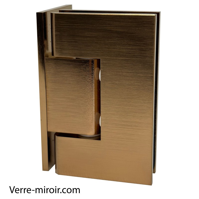 Charnière cuivre brossé porte de douche en Verre-Mur 90°