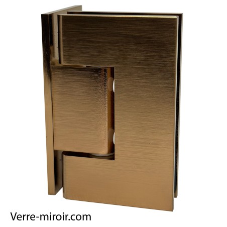 Charnière cuivre brossé porte de douche en Verre-Mur 90°