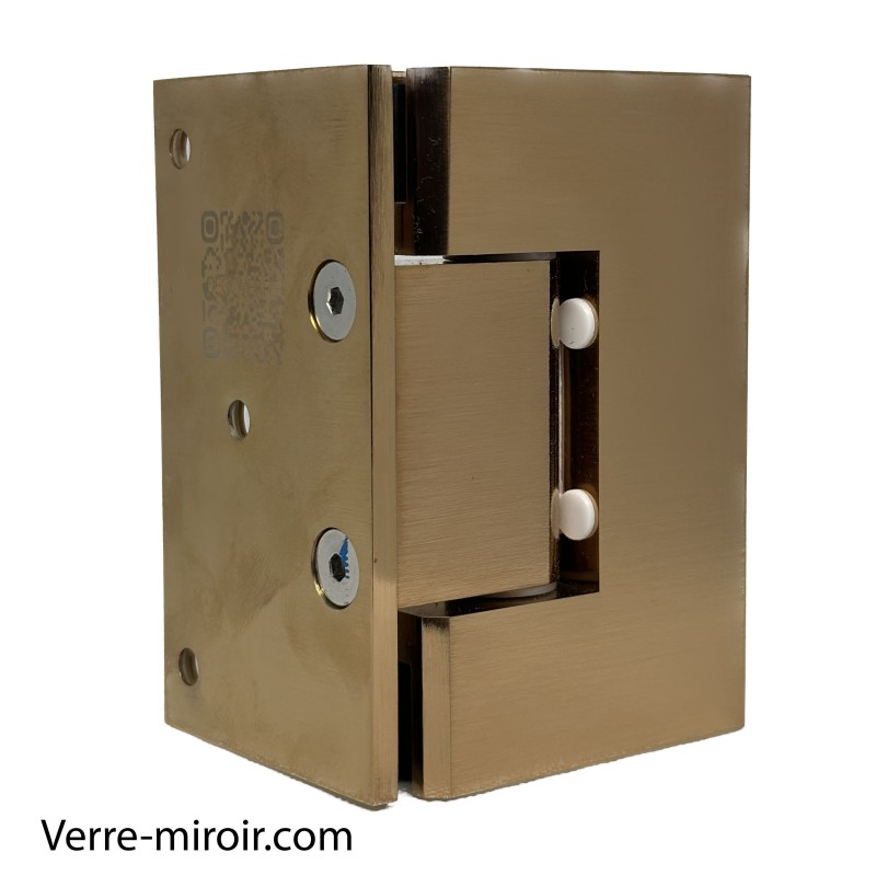Charniere douche cuivre brosse