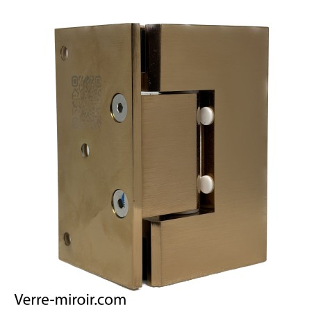 Charniere douche cuivre brosse