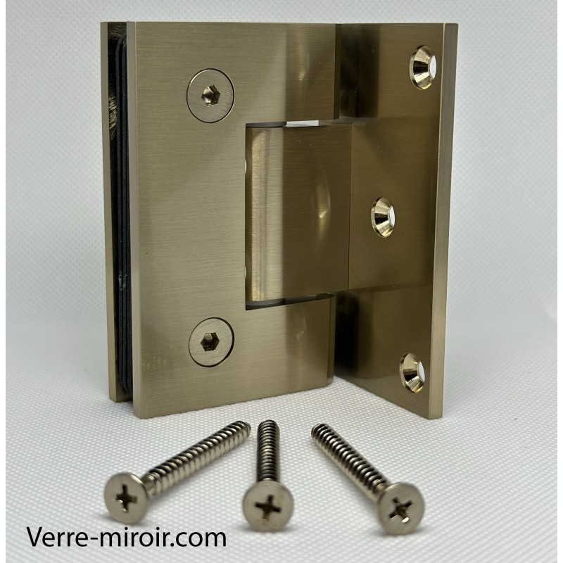 Charnière douche bronze brossé