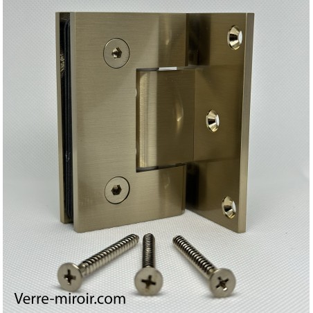 Charnière douche bronze brossé