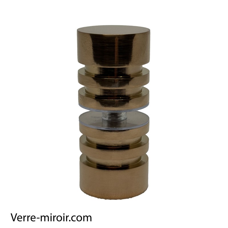 Poignée cuivre brossé pour porte en verre